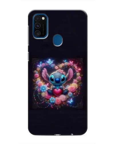 Чехол для Samsung Galaxy M30s (M307) с картинкой «Stitch в цветах»