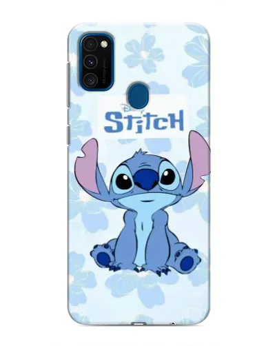 Чехол для Samsung Galaxy M30s (M307) с картинкой «Stitch среди цветов»