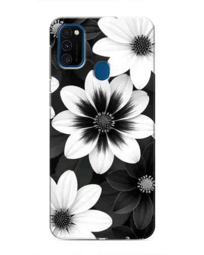 Чехол для Samsung Galaxy M30s (M307) с картинкой «Монохромные астры»