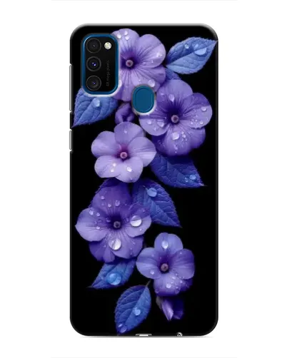 Чехол для Samsung Galaxy M30s (M307) с картинкой «Фиолетовые цветы с росою»