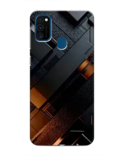 Чехол для Samsung Galaxy M30s (M307) с картинкой «Черные геометрические блоки»