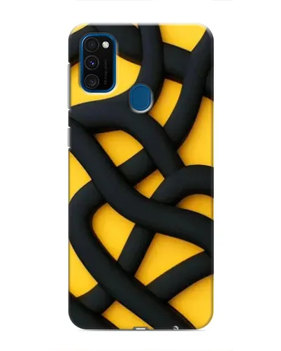 Чехол для Samsung Galaxy M30s (M307) с картинкой «Черное желтое переплетение» Чехол для Samsung Galaxy M30s (M307) с картинкой «Черное желтое переплетение»