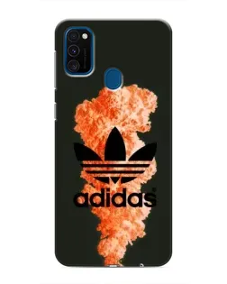 Чехол для Samsung Galaxy M31 с картинкой «Оранжевый дым Adidas» Чехол для Samsung Galaxy M31 с картинкой «Оранжевый дым Adidas»