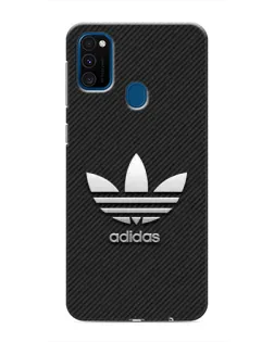 Чехол для Samsung Galaxy M31 с картинкой «Adidas Карбоновая текстура»