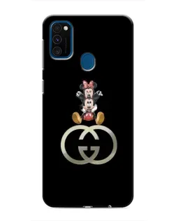 Чехол для Samsung Galaxy M31 с картинкой «Минни Маус на лого»
