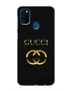 Чехол для Samsung Galaxy M31 с картинкой «Золотой логотип Gucci»