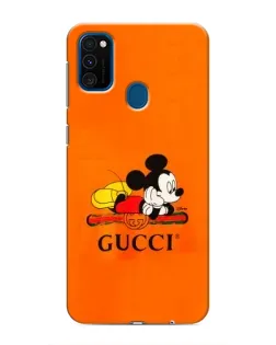 Чехол для Samsung Galaxy M31 с картинкой «Микки Маус Gucci — оранж»