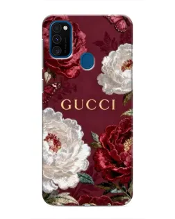Чехол для Samsung Galaxy M31 с картинкой «Gucci — бордовые розы»