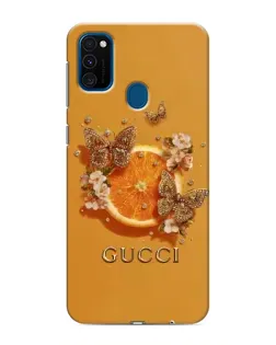 Чехол для Samsung Galaxy M31 с картинкой «Gucci — золотые бабочки»