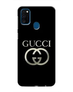 Чехол для Samsung Galaxy M31 с картинкой «Gucci — золото на черном»