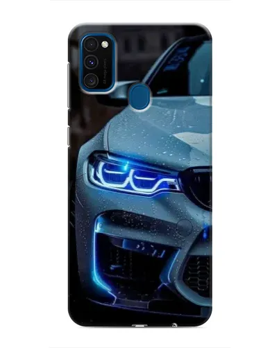 Чехол для Samsung Galaxy M31 с картинкой «Взгляд BMW с синими фарами» Чехол для Samsung Galaxy M31 с картинкой «Взгляд BMW с синими фарами»