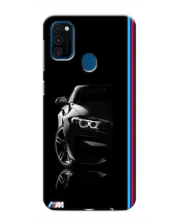 Чехол для Samsung Galaxy M31 с картинкой «Силуэт BMW в темноте»