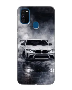 Чехол для Samsung Galaxy M31 с картинкой «BMW сквозь туман»