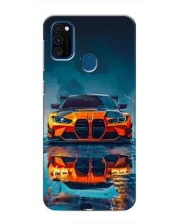 Чехол для Samsung Galaxy M31 с картинкой «BMW — золотая эмблема»
