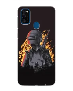 Чохол для Samsung Galaxy M31 з картинкою «PUBG — вогняний силует»