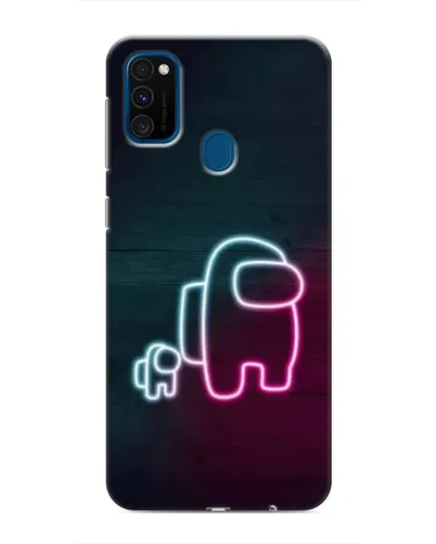 Чохол для Samsung Galaxy M31 з картинкою «Among Us неон-арт»