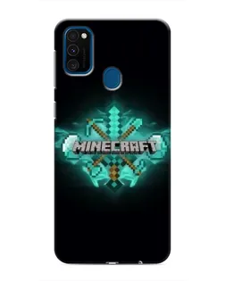 Чохол для Samsung Galaxy M31 з картинкою «Minecraft Diamond лого»
