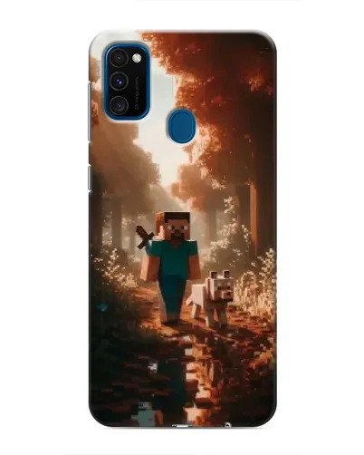 Чехол для Samsung Galaxy M31 с картинкой «Стив в лесу»