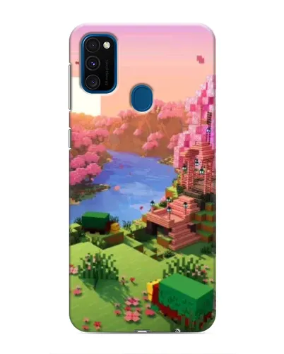Чехол для Samsung Galaxy M31 с картинкой «Розовое дерево Minecraft»