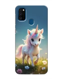 Чехол для Samsung Galaxy M31 с картинкой «Единорог на поляне»