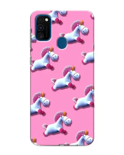 Чехол для Samsung Galaxy M31 с картинкой «Единороги на розовом»