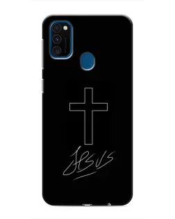 Чехол для Samsung Galaxy M31 с картинкой «Графический крест Jesus»