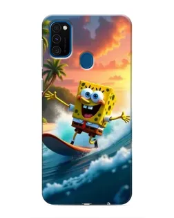 Чехол для Samsung Galaxy M31 с картинкой «Губка Боб серфингист»