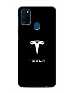 Чохол для Samsung Galaxy M31 з картинкою «Tesla White Logo»