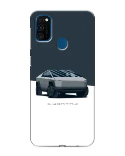 Чохол для Samsung Galaxy M31 з картинкою «Сріблястий Cybertruck Tesla»