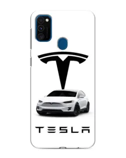Чохол для Samsung Galaxy M31 з картинкою «Tesla White Style»