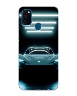 Чохол для Samsung Galaxy M31 з картинкою «Tesla в неоні»