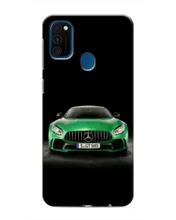 Чехол для Samsung Galaxy M31 с картинкой «Mercedes — неоновый лого»