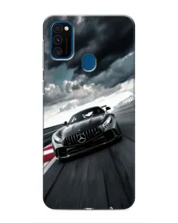 Чехол для Samsung Galaxy M31 с картинкой «Гоночный Mercedes AMG»