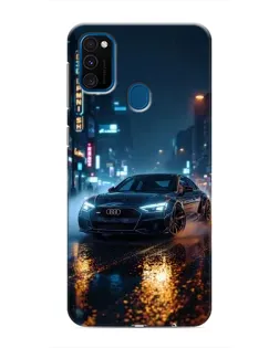 Чохол для Samsung Galaxy M31 з картинкою «Нічне місто та Audi»
