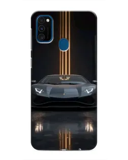 Чехол для Samsung Galaxy M31 с картинкой «Lamborghini золотые линии»