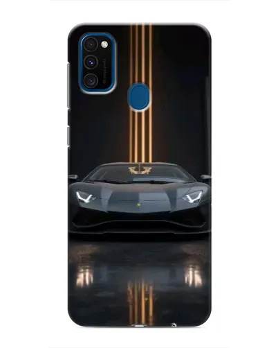 Чехол для Samsung Galaxy M31 с картинкой «Lamborghini золотые линии»