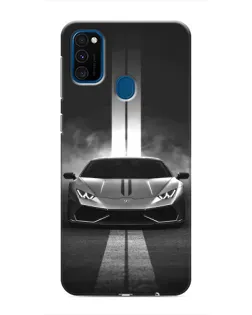 Чехол для Samsung Galaxy M31 с картинкой «Lamborghini симметрия дорог»