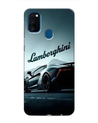 Чехол для Samsung Galaxy M31 с картинкой «Классическая надпись Lamborghini»