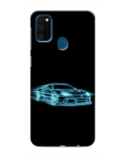 Чехол для Samsung Galaxy M31 с картинкой «Неоновый контур Lamborghini»