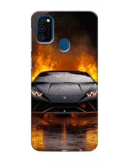 Чехол для Samsung Galaxy M31 с картинкой «Lamborghini в огне»