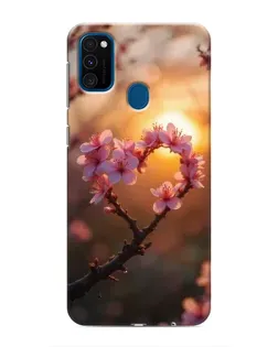 Чехол для Samsung Galaxy M31 с картинкой «Розовый цвет сердце на фоне заката» Чехол для Samsung Galaxy M31 с картинкой «Розовый цвет сердце на фоне заката»