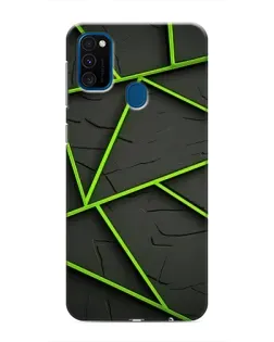 Чохол для Samsung Galaxy M31 з картинкою «Зелені геометричні лінії»