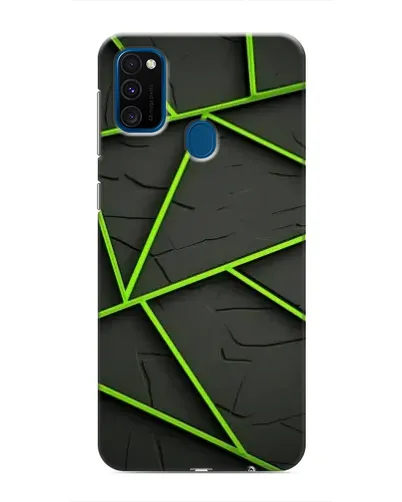 Чохол для Samsung Galaxy M31 з картинкою «Зелені геометричні лінії» Чохол для Samsung Galaxy M31 з картинкою «Зелені геометричні лінії»