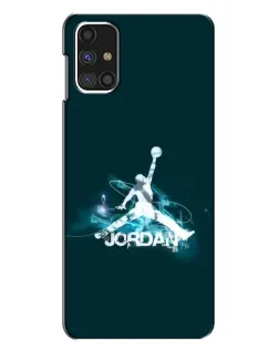 Чехол для Samsung Galaxy M31s с картинкой «Jordan Blue Fire» Чехол для Samsung Galaxy M31s с картинкой «Jordan Blue Fire»