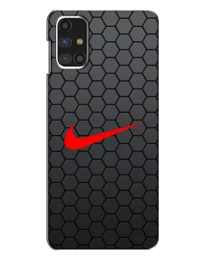 Чехол для Samsung Galaxy M31s с картинкой «Nike — карбоновая сетка»