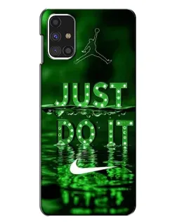 Чехол для Samsung Galaxy M31s с картинкой «Зеленый неоновый Nike»