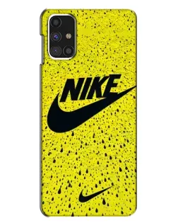 Чехол для Samsung Galaxy M31s с картинкой «Желтый текстурный Nike»