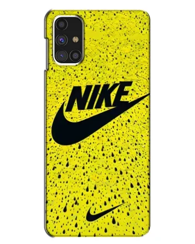 Чехол для Samsung Galaxy M31s с картинкой «Желтый текстурный Nike»