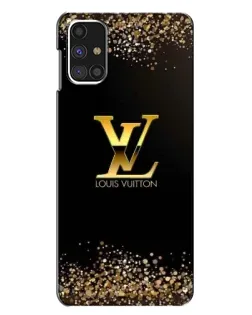 Чехол для Samsung Galaxy M31s с картинкой «LV — золотые искры»