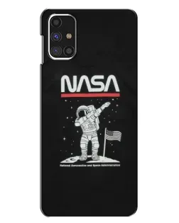 Чехол для Samsung Galaxy M31s с картинкой «NASA — шагаем по Луне» Чехол для Samsung Galaxy M31s с картинкой «NASA — шагаем по Луне»